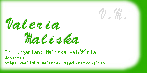 valeria maliska business card